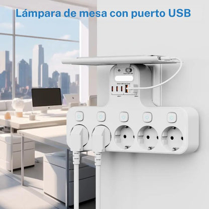 ADAPTADOR DE ENCHUFE EUROPEO MÚLTIPLE