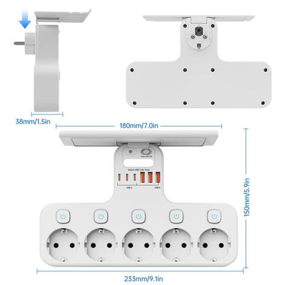ADAPTADOR DE ENCHUFE EUROPEO MÚLTIPLE