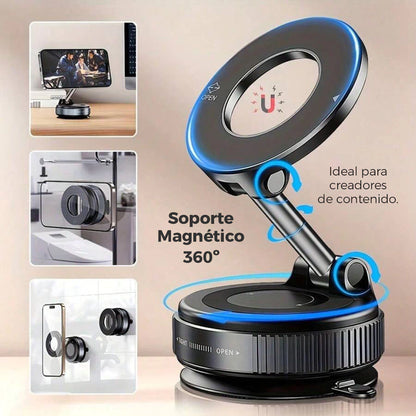 Soporte Magnético Viral 360° Para Celular Con Ventosa Ultra Firme – Auto, Escritorio, Grabación