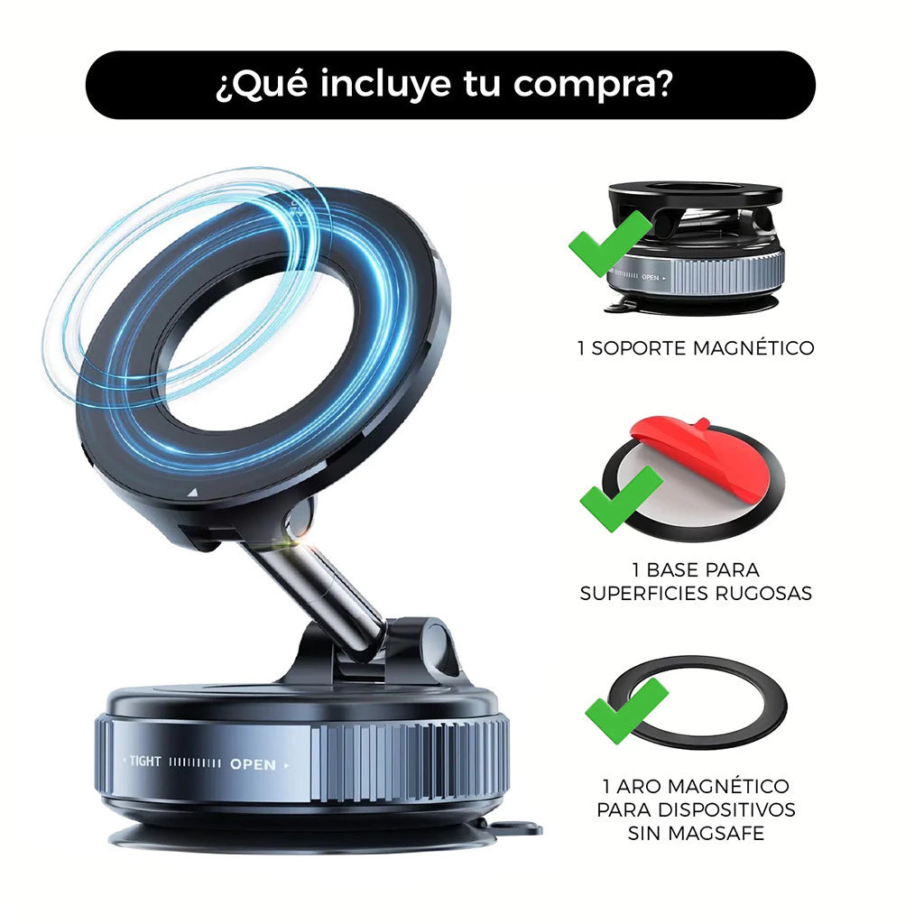 Soporte Magnético Viral 360° Para Celular Con Ventosa Ultra Firme – Auto, Escritorio, Grabación