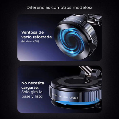 Soporte Magnético Viral 360° Para Celular Con Ventosa Ultra Firme – Auto, Escritorio, Grabación